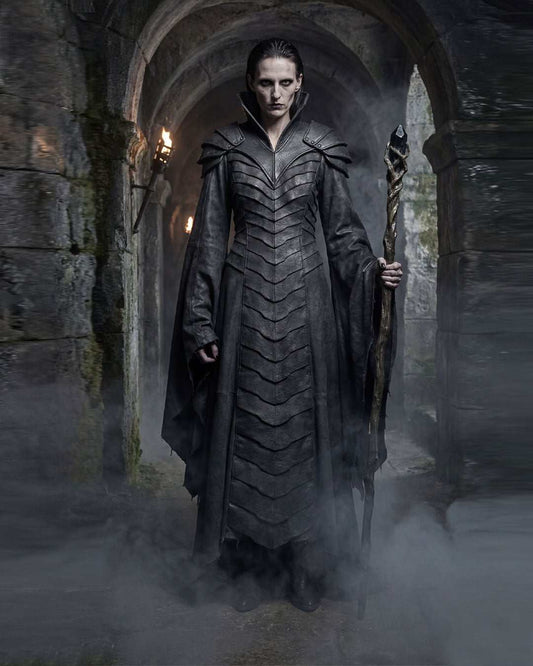mens gothic leather coat