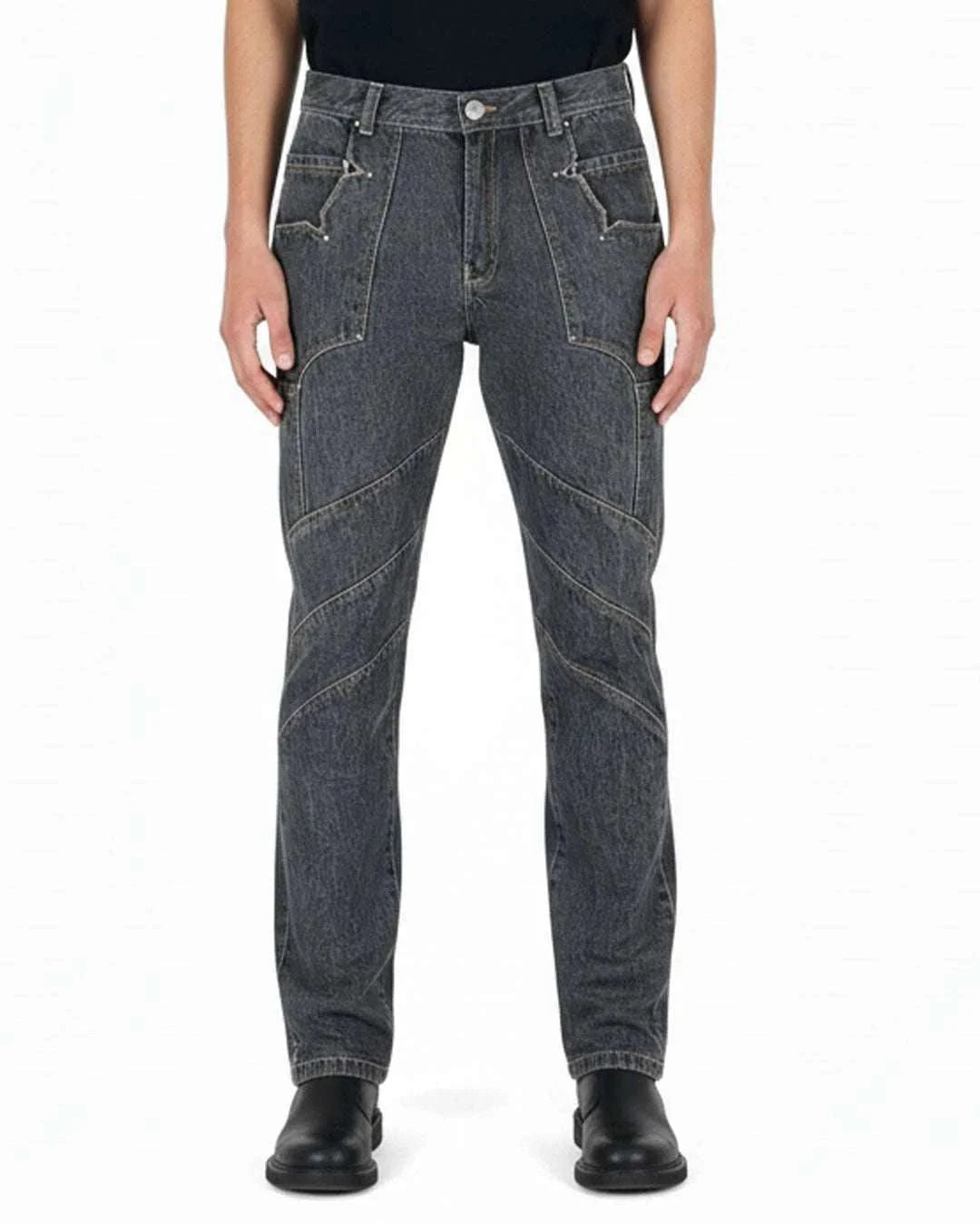 Hiphop Twilight Veil Denim Y2K Pant's