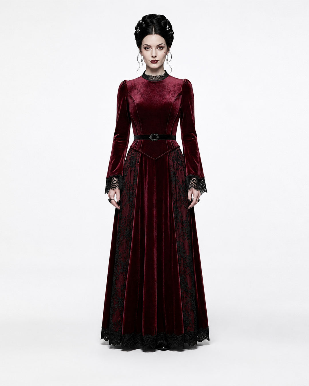 Crimson Mourning Gothic Vampire Costume Dress