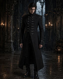 black long trench coat mens luxury gothic outfit