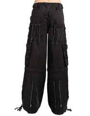 MEGA DARK Black Streetwear Pants – Wide-Leg Goth Trousers with Pockets