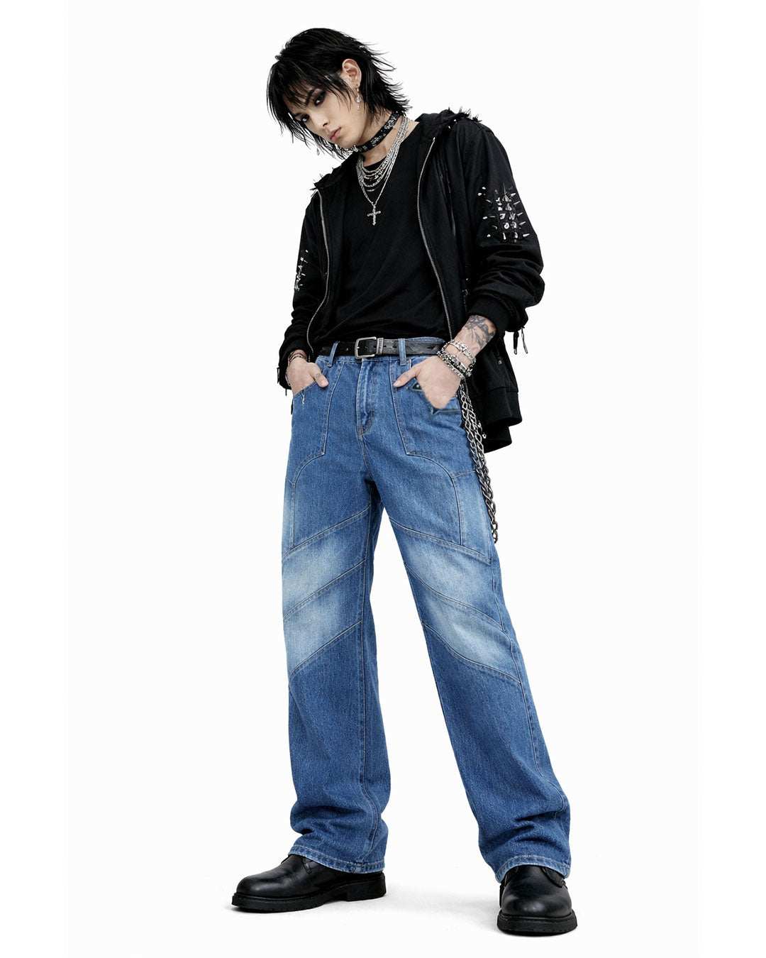 Hiphop Twilight Veil Denim Y2K Pant's