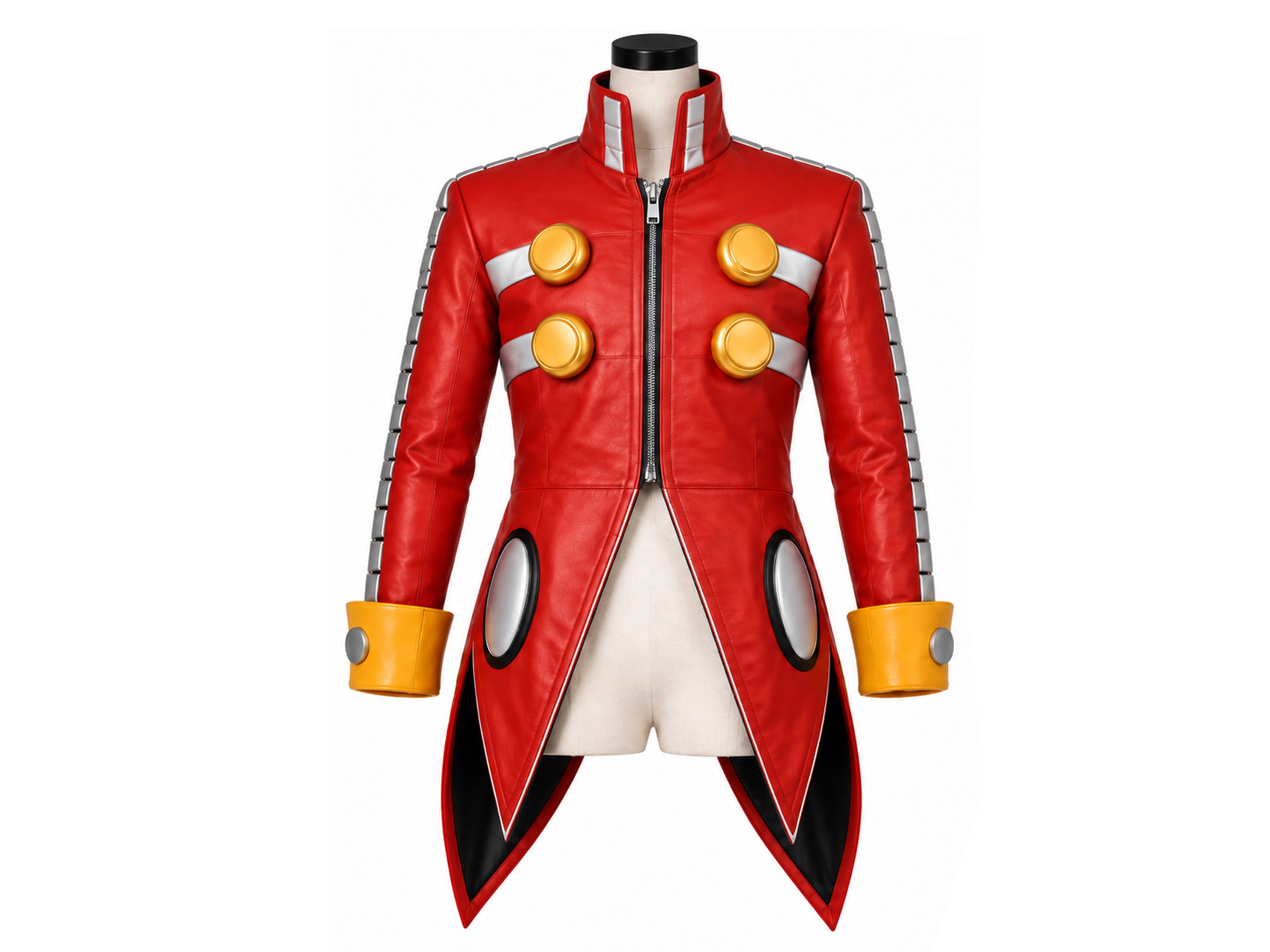 Dr. Eggman Costume Jacket – Red Leather Cosplay Coat for Men