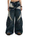 Personsoul Armor Raw Edge Jeans with structured armor design and raw edge detailing at TRIPPPRS