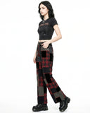Women's Patchwork Plaid Pants | Alternative Wide Leg Trousers