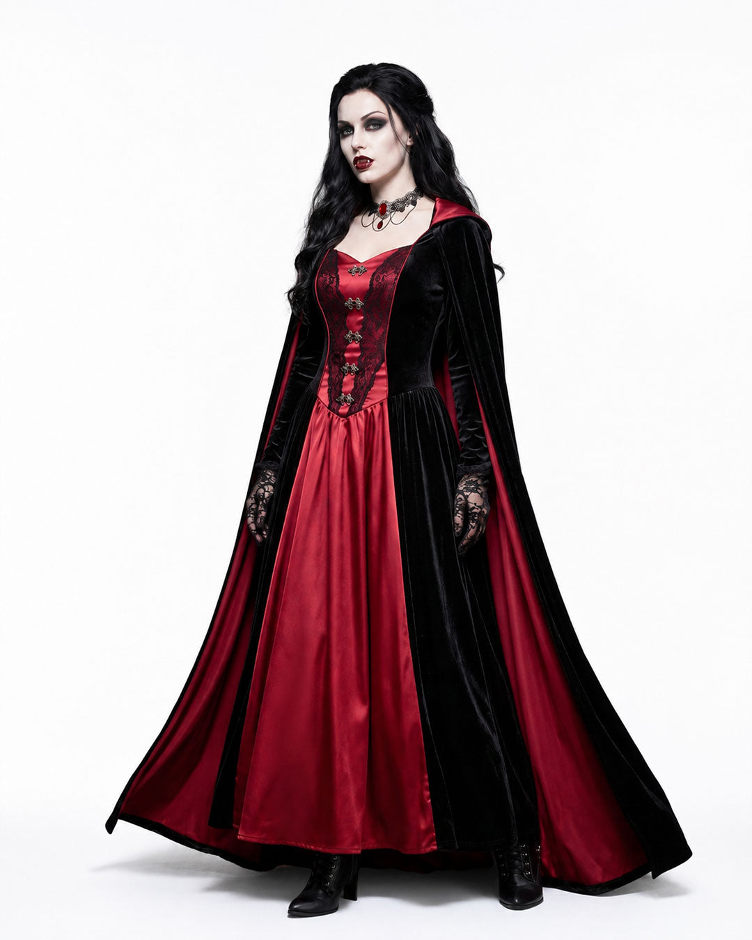 Scarlet Nocturne Gothic Vampire Costume Dress