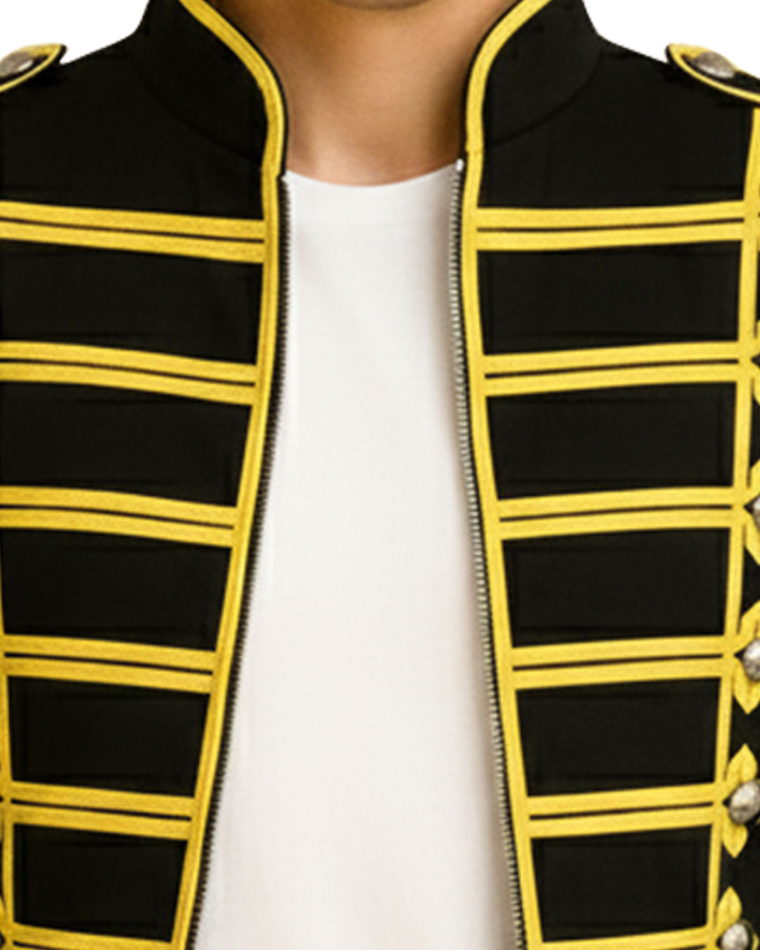 Men’s Black & Yellow Military Jacket