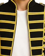 Men’s Black & Yellow Military Jacket