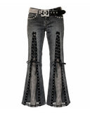 Gothic Halloween Skull & Pumpkin Pants – Spooky Streetwear Style