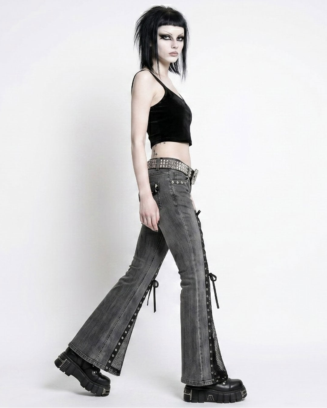 Gothic Halloween Skull & Pumpkin Pants – Spooky Streetwear Style