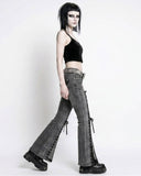 Gothic Halloween Skull & Pumpkin Pants – Spooky Streetwear Style