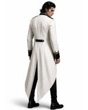 Revenant White Gothic Long Coat Mens