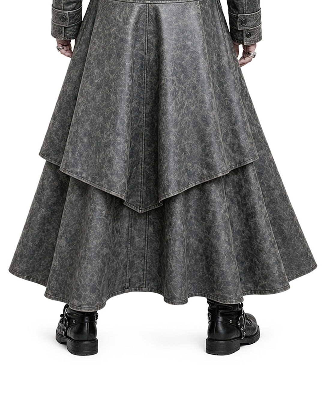 Men’s Distressed Gothic Long Coat