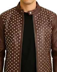 Maroon Studded Jacket
