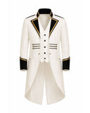 Revenant White Gothic Long Coat Mens