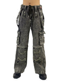 Cyber Goth Cargo Pants – Grey Gothic Trousers  Unisex