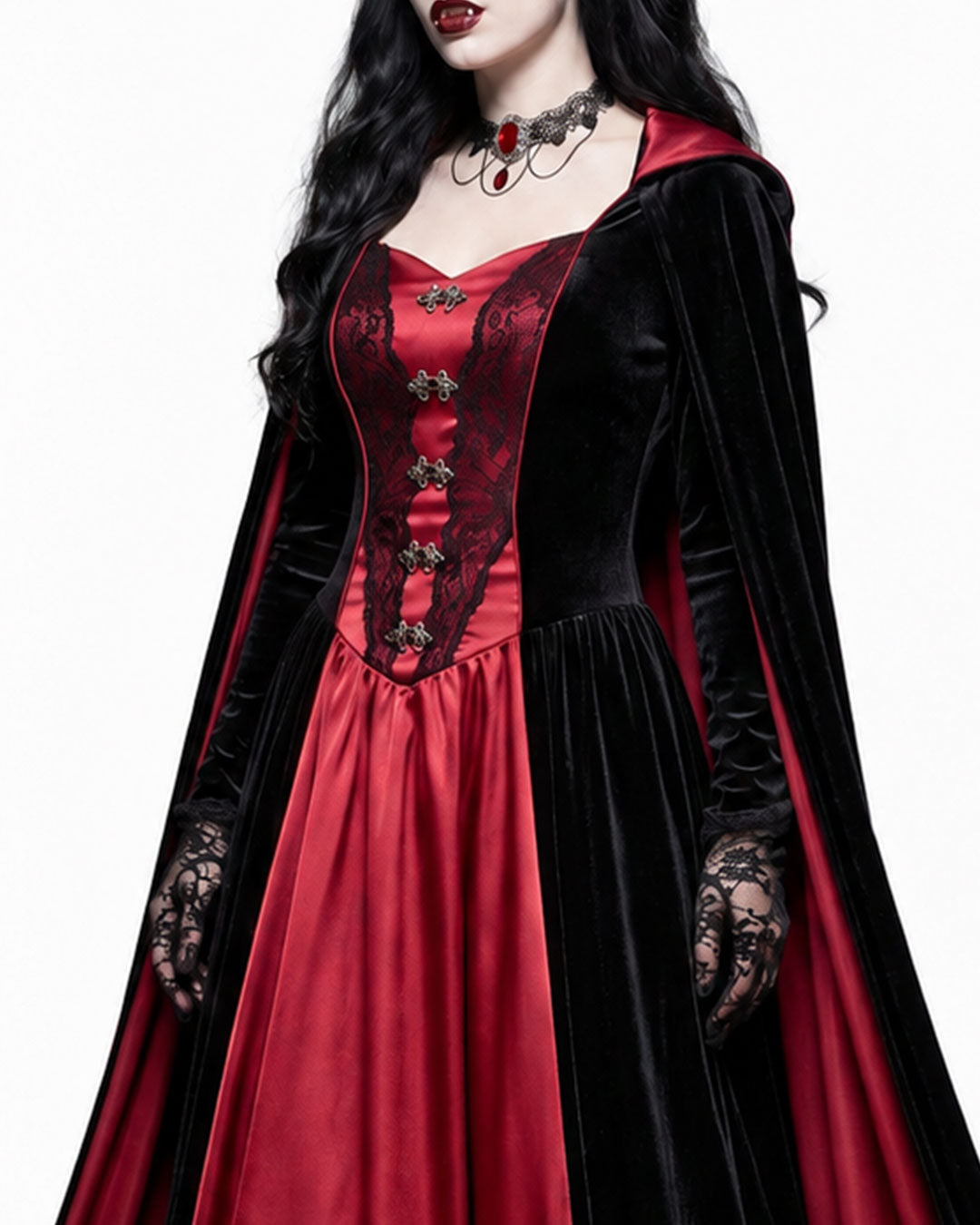 Scarlet Nocturne Gothic Vampire Costume Dress