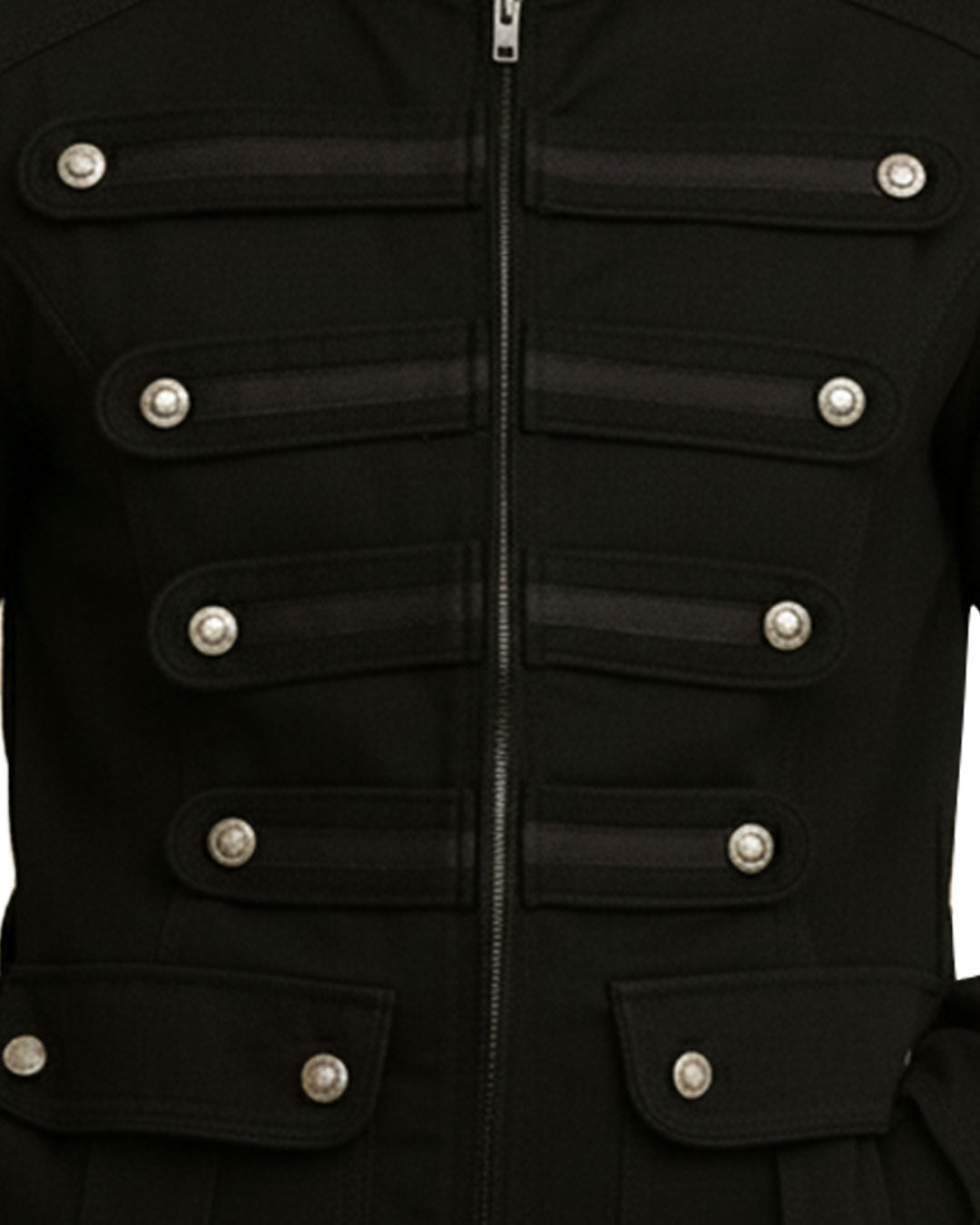 Men's Black Gothic Military Jacket