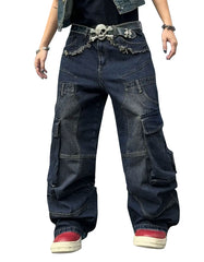 Men’s Wide Leg Denim Pants – Relaxed Fit