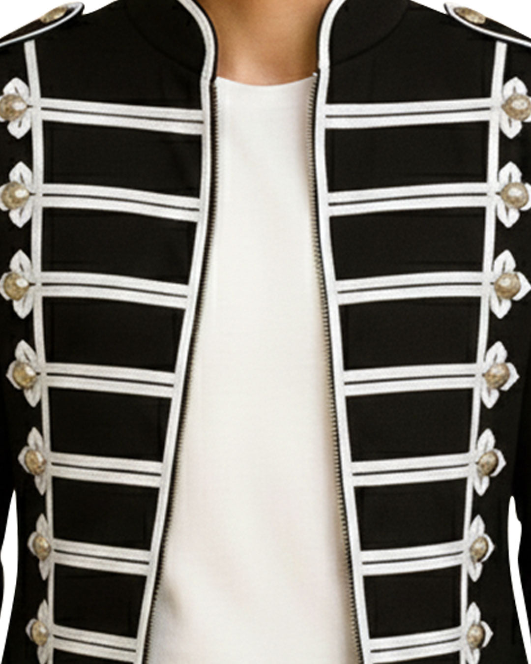 Black & White Military Jacket