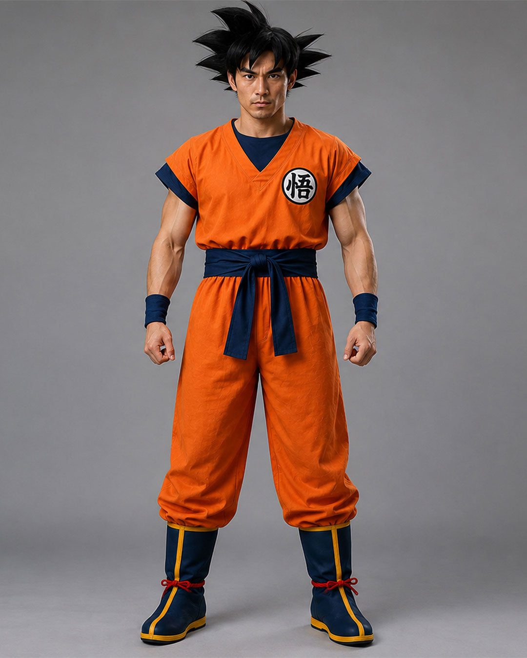 Orange Anime Martial Arts Cosplay Costume
