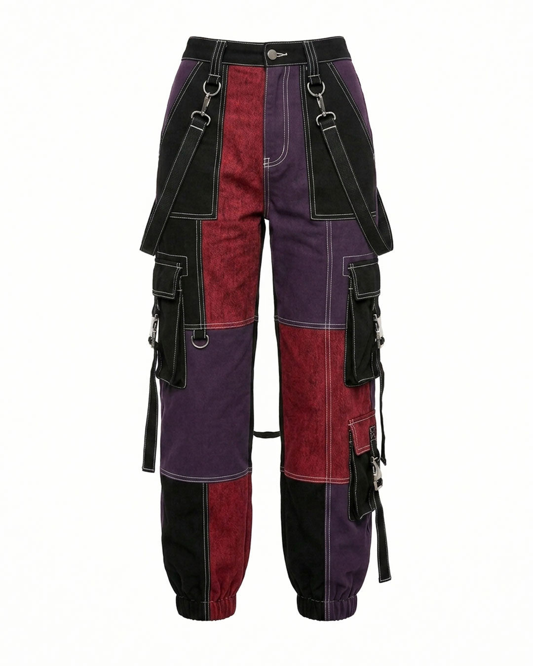 Women's Patchwork Cargo Pants | Alternative Gothic Style