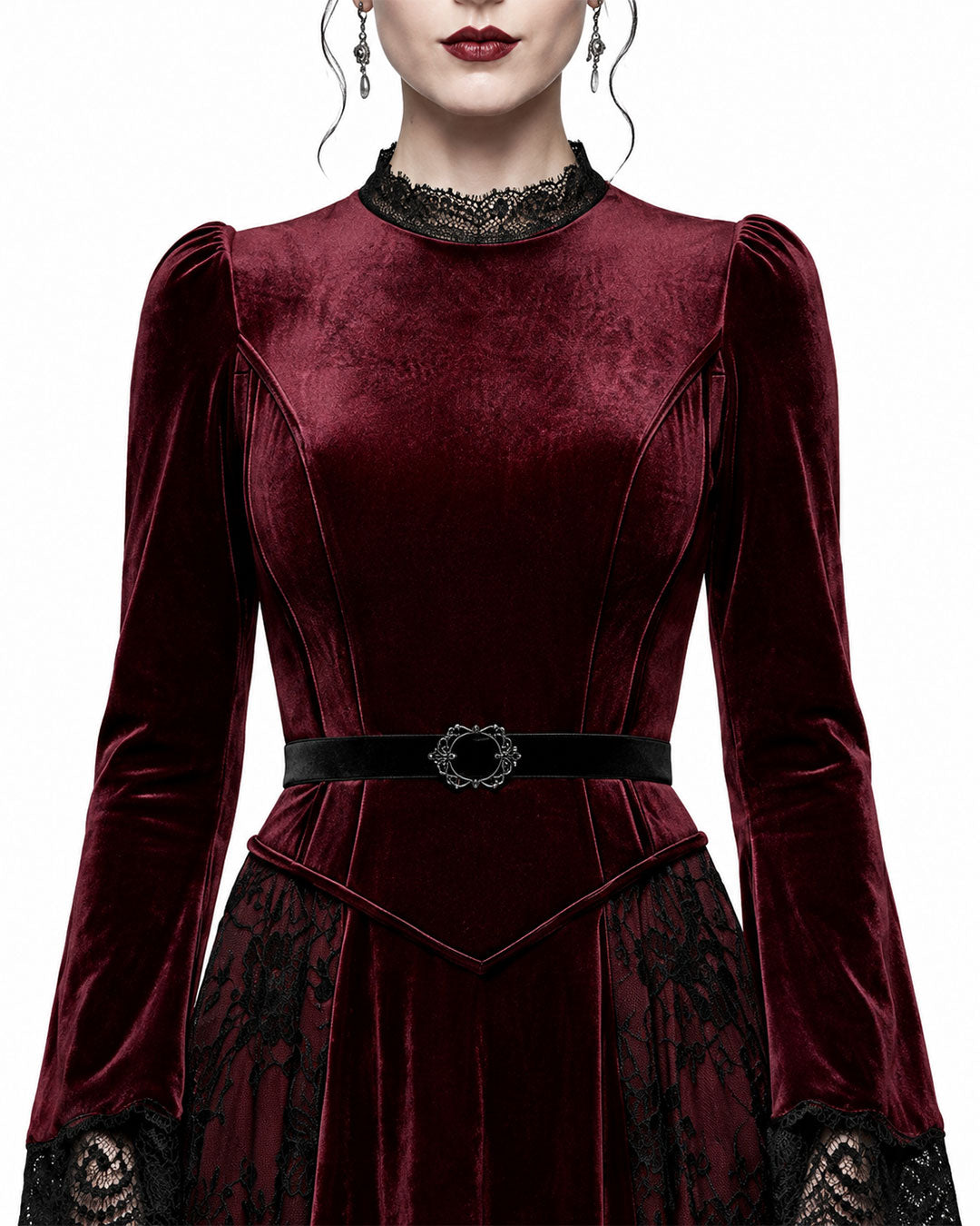 Crimson Mourning Gothic Vampire Costume Dress
