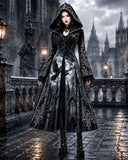 Women’s Gothic Raven Cathedral Hooded Coat