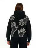 Black Glow Hands Graphic Hoodie – Unisex Streetwear