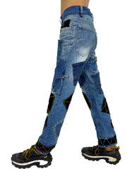 Patchwork Denim Jeans – Vintage Streetwear Style