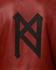 Maroon Hooded Gothic Leather Trench Coat