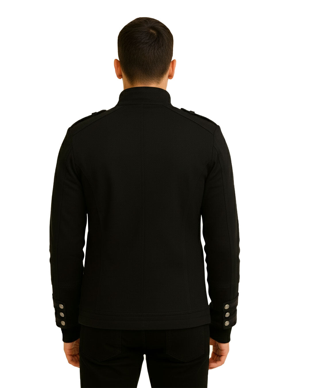 Men's Black Gothic Military Jacket
