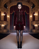 Women’s Maroon Velvet Goth Victorian Tailcoat