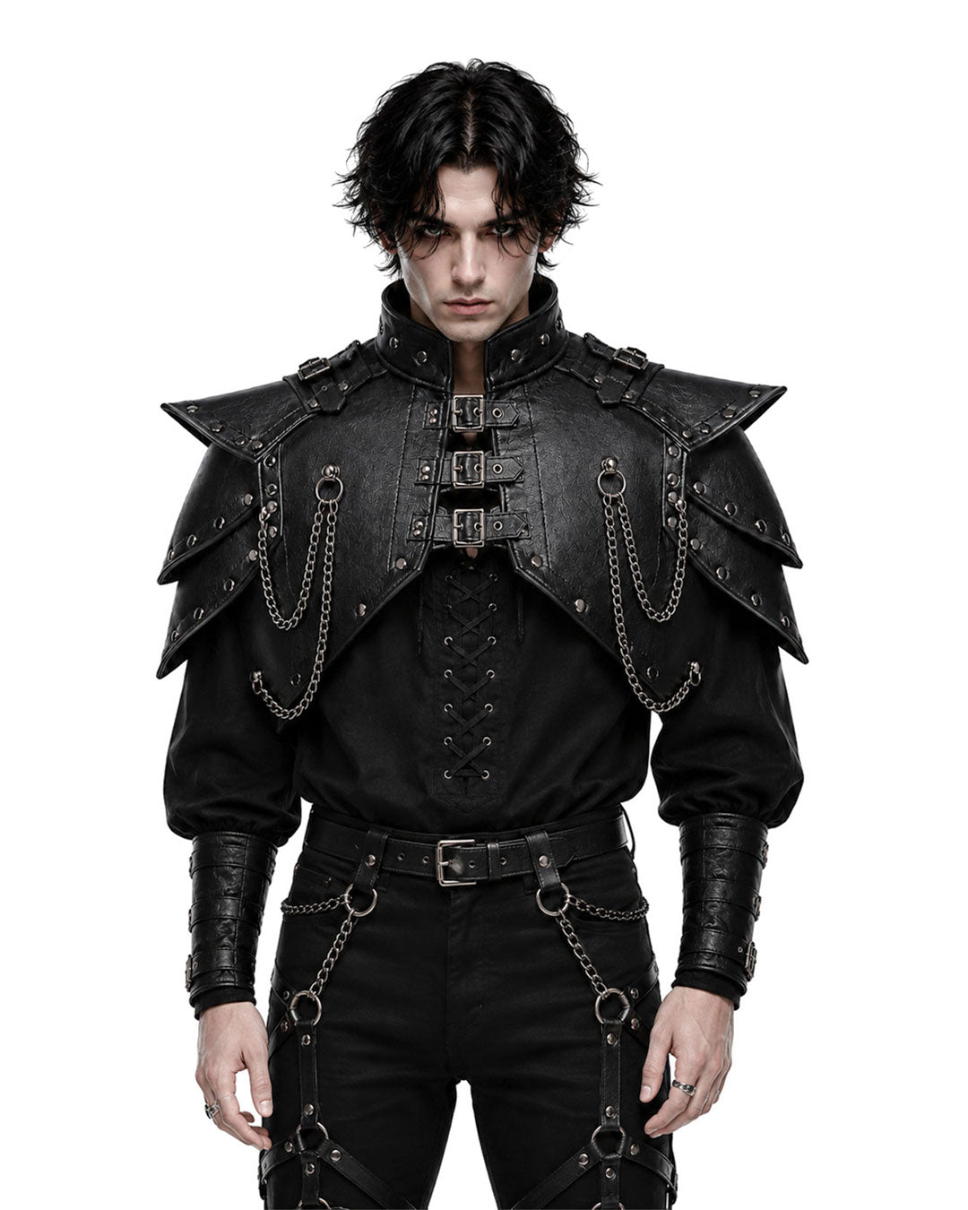 Men’s Gothic Leather Shoulder Cape