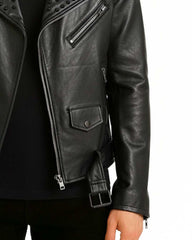  Spiked Studded Leather Jacket