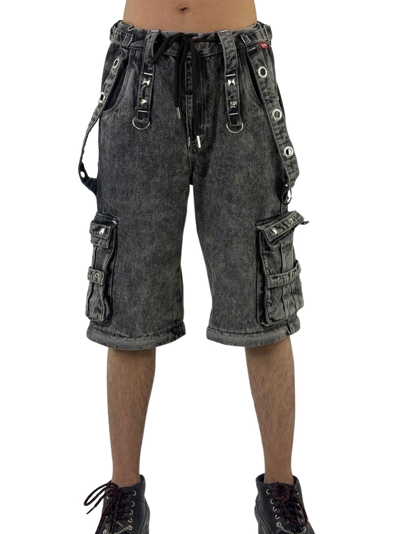 Cyber Goth Cargo Pants – Grey Gothic Trousers  Unisex