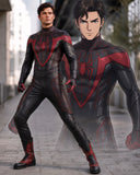 Men’s Spider-Inspired Faux Leather Cosplay Suit