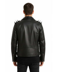  Spiked Studded Leather Jacket
