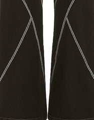 Spider Web Embroidered Baggy Jeans - American Streetwear Style for Women
