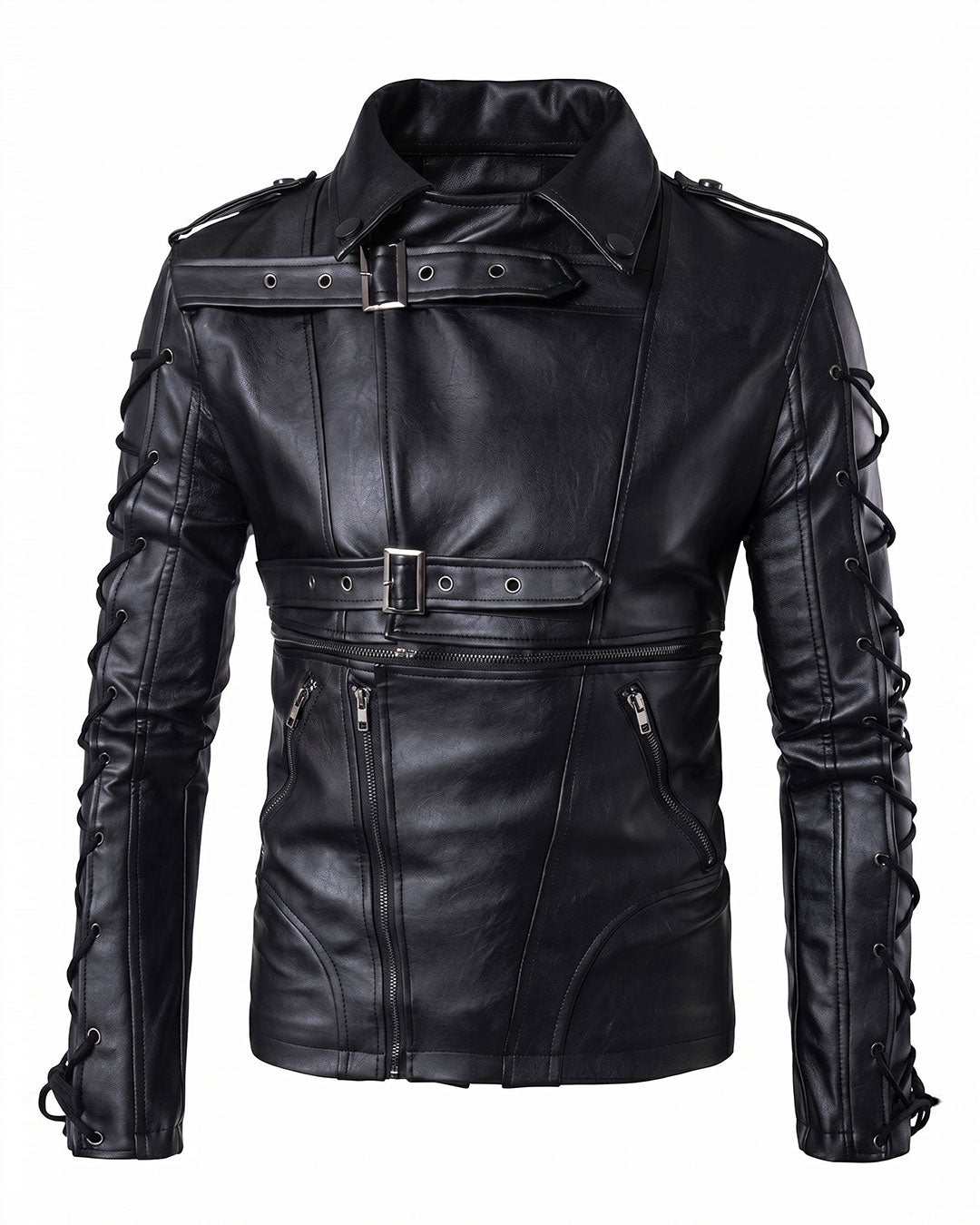 Black Leather Biker Jacket