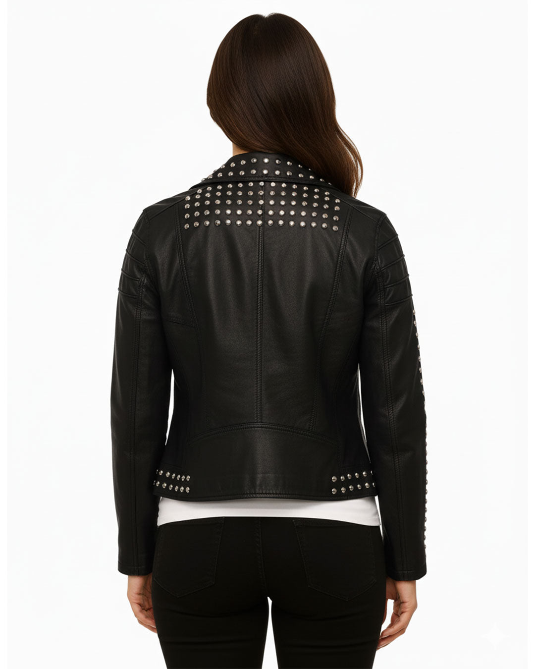 Rebellious Edge Black Studded Jacket