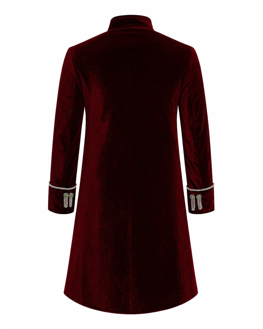 Men's Maroon Velvet Gothic Coat