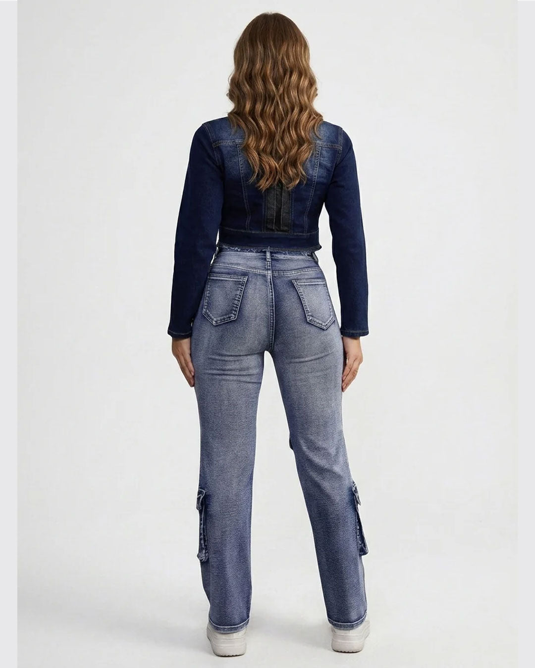 Women’s Cotton Blend Multi-Pocket Cargo Jeans