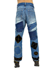 Patchwork Denim Jeans – Vintage Streetwear Style