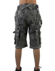 Cyber Goth Cargo Pants – Grey Gothic Trousers  Unisex