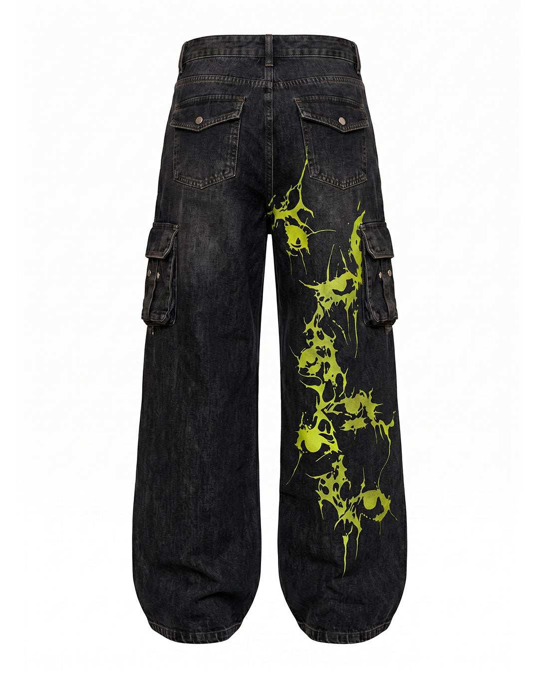 Vortex Mens Wide Leg Cargo Jeans