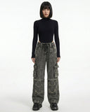 Cyber Goth Cargo Pants – Grey Gothic Trousers  Unisex