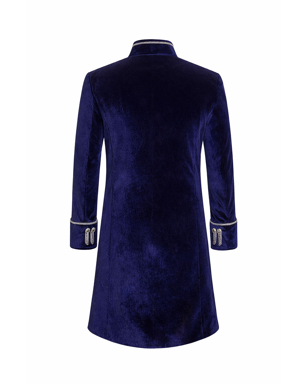 victorian style blue velvet coat mens slim fit long coat