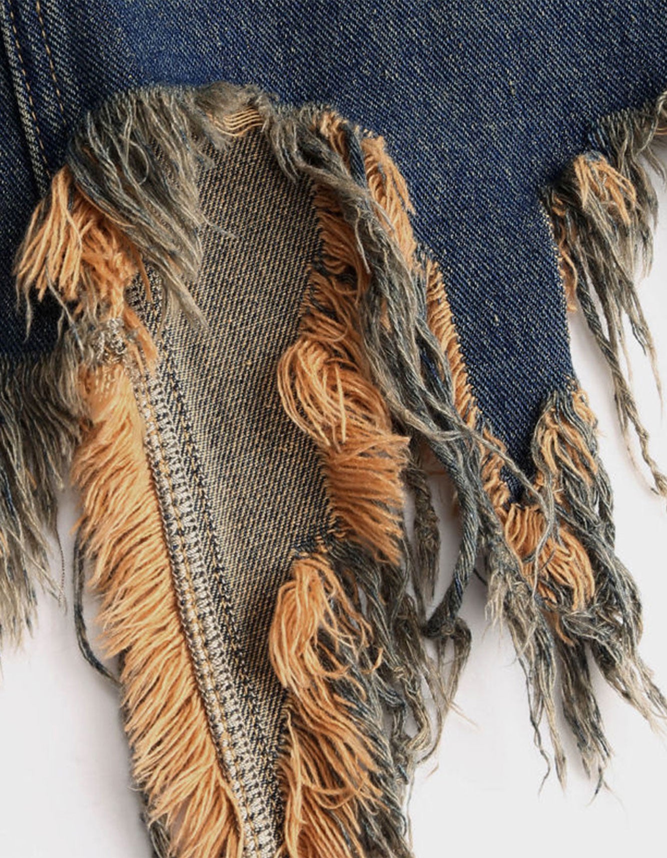 Women Patchwork Decorative Denim Skirts Hot Fashion Washed Korean Style High Street Y2K TRIPPPRS Popular Mid-Calf 03/3