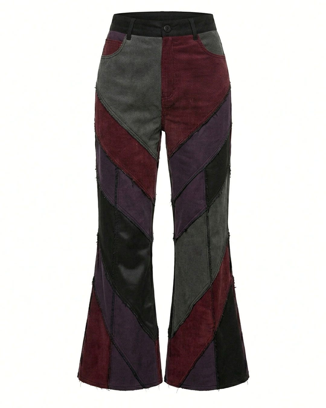 Women's Gothic Patchwork Flare Pants – Alternative Bell Bottom Trousers
